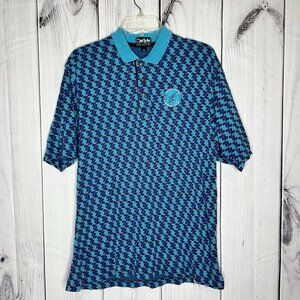 CARLYLE Sz M Vintage 100% Cotton Golf Polo Made USA Alpharetta Country Club